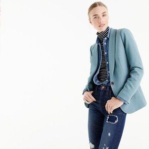 J. Crew Teal Blue Blazer Size 0 Excellent Condition